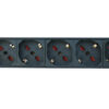 Multipresa da Rack 19'' 7 Posti con limitatore da sovratensioni