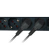 Multipresa 8 Posti da Rack 19'' con Misuratore Voltaggio e Amperaggio Spina Italiana 1U