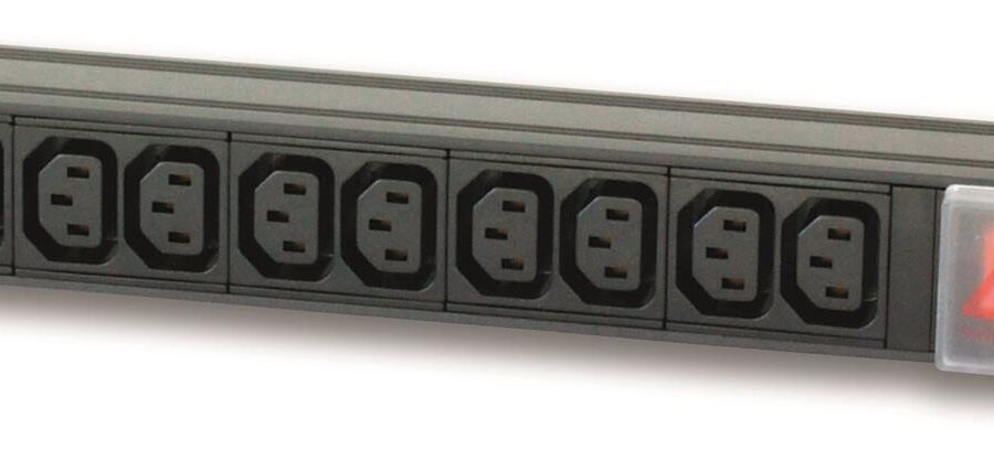 Multipresa 12 Posti VDE da Rack 19'' con Interruttore Spina Italiana 1U