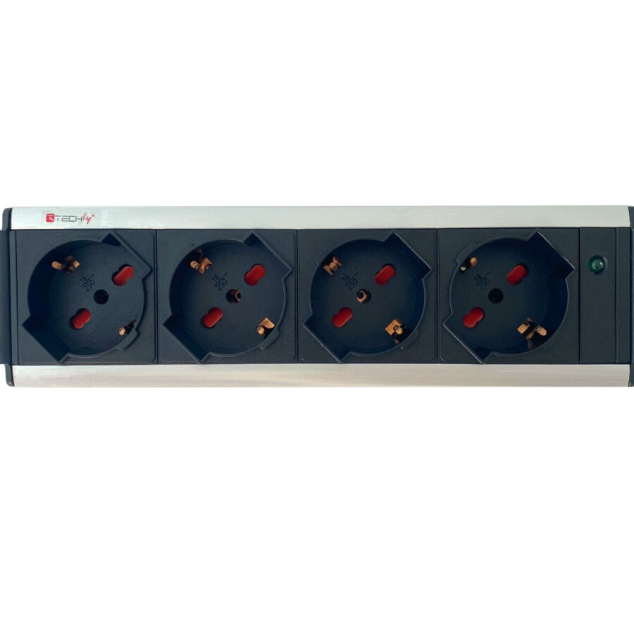 Multipresa Universale 4 Posti da Rack 10'' Spina Italiana 1,5U