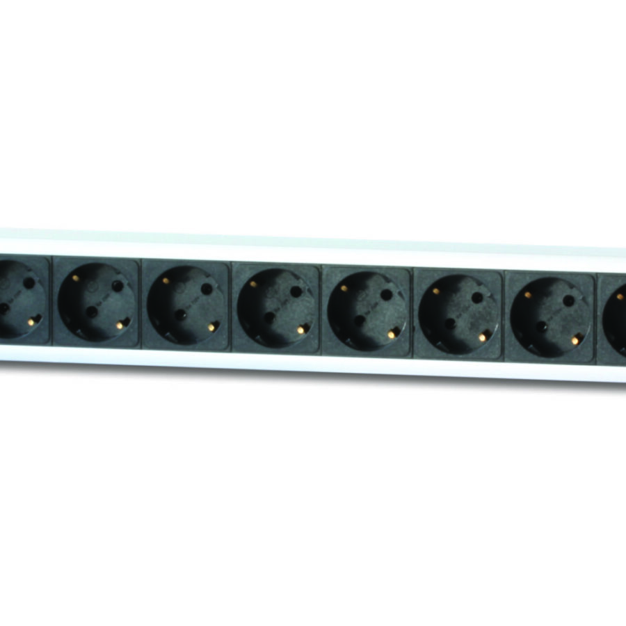 Multipresa Verticale per Rack 12 Posti Schuko con Magnetotermico Spina Schuko Angolata 1U
