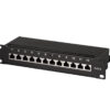 Pannello Patch 10'' STP 12 Posti RJ45 Cat. 6 Nero