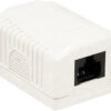 Presa a Muro con 1 Frutto RJ45 Cat.6 UTP Beige