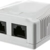 Presa a Muro con 2 Frutti RJ45 Cat.6 UTP Beige