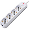 Presa Multipla a 4 Posti Italiana Bipasso/Schuko Spina 10A