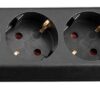 Presa Multipla a 6 Posti Schuko con Cavo 1,5m Nero