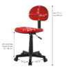 Sedia per Ufficio Colore Rosso