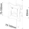 Supporto a Muro 1 Snodo Inclinabile per TV 13-30'' nero
