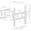 Supporto a Muro Universale Full-Motion per TV 32-55''
