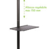 Supporto a Pavimento con Mensola Trolley TV LCD/LED/Plasma 19''-37''