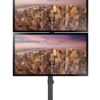 Supporto da Scrivania 2 Monitor 17-32'' con Base e Supporto per Smartphone