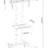 Supporto mobile da pavimento per TV LED/LCD 32-70'' con mensola