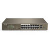 Switch con 16 porte PoE 10/100Mbps + 2 Gigabit/SFP Slot