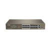 Switch con 16 porte PoE 10/100Mbps + 2 Gigabit/SFP Slot