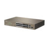Switch con 16 porte PoE 10/100Mbps + 2 Gigabit/SFP Slot