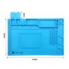 Tappeto da Saldatura e Riparazione Antistatico Antiscivolo Magnetico 45 x 30 cm in Silicone Blu