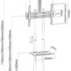 Trolley da Pavimento con Mensola per TV LCD/LED/Plasma 37-70''