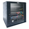 Armadio Rack 19'' a Muro 9 Unità P.450 mm Flat Pack Nero