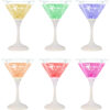 Confezione da 6 Bicchieri da Cocktail Martini con 6 Colorazioni LED