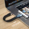 Cavo Corto Piatto USB-C™ Maschio a USB-A Maschio Ricarica Rapida FPC 12 cm