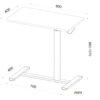 Sit-Stand Scrivania Compatta Postazione di Lavoro con Altezza Regolabile