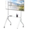 Supporto Mobile da Pavimento Multifunzione per TV LCD/LED/Plasma 65-100'' Bianco