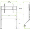 Supporto Mobile da Pavimento Multifunzione per TV LCD/LED/Plasma 65-100'' Bianco